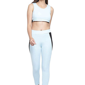Ensemble de vêtements de sport 2 pièces personnalisés pour le fitness, l'entraînement et le yoga Ensemble de vêtements de sport pour femme Soutien-gorge de sport et leggings de course - Product Image 2