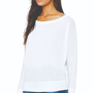 Camisetas de Manga Larga con Cuello Redondo de Felpa, Ropa Casual de Calle con Logotipo Personalizado, Camisetas de Mujer de Diseño Personalizado al por Mayor, Poliéster/Algodón - Product Image 3