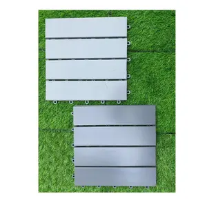 Home Garden Double Colors Square Grass Decking Tiles 30 x 30 cm High Density Grass For Landscaping Lawn Turf