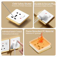 TEP Série L6 Interrupteur mural ultra-mince à toucher doux, 1 à 4 modules, unipolaire ou bipolaire, pour maison moderne et hôtel, à bouton-poussoir
