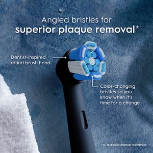 Têtes de brosse de rechange Oral-B iO Series Ultimate Clean pour brosse à dents électrique Oral-B, lot de 2, noir - Product Image 4