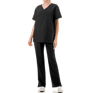 Verano Hospital Scrubs venta al por mayor personalizado estiramiento transpirable mujeres conjuntos enfermería Scrubs Uniformes De Hospital Scrubs uniformes conjuntos - Product Image 1