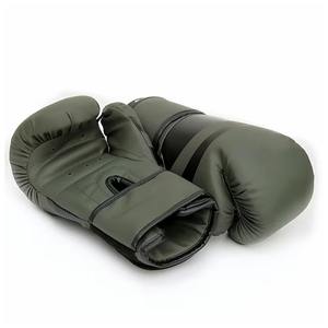 Gants d'entraînement professionnels en cuir synthétique vert olive pour entraînement avec sac lourd, exercices de gym et sparring avec support de poignet - Product Image 4