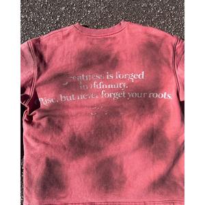 Strass impression numérique acide lavé graphique t-shirts pour hommes pierres précieuses Double couche T-shirt à manches longues pour t-shirts unisexes - Product Image 2