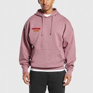 High Quality Custom Printed Embroidered Casual Pullover Hoodie <b>for</b> <b>Men</b> Winter Plus Size Solid 100% Cotton Sweatshirt - Product Image 1