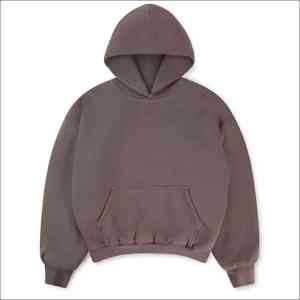 Sudaderas con Capucha de Felpa Gris Jaspeada de la Mejor Calidad, 100% Algodón, 600GSM, Gruesas, Antiencogimiento, Transpirables, con Hombros Caídos - Product Image 3