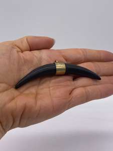 Colgante de hueso de camello de alta calidad hecho a mano Natural con trabajo de latón de la India joyería de hueso de búfalo regalo de Navidad - Product Image 6