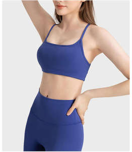 Conjunto de Yoga de 2 Piezas, de Alta Sujeción, Secado Rápido, Spandex/Nylon, Color Sólido, Bra Deportivo y Leggings para Gimnasio - Product Image 2