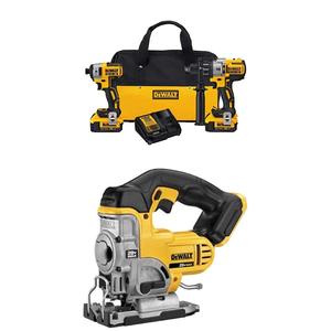 ชุดเครื่องมือไร้สาย ประกอบด้วยสว่านโรตารี่และไขควงกระแทก พร้อมเลื่อยจิ๊กซอว์ แบตเตอรี่ลิเธียมไอออน กล่องเครื่องมือพลาสติก ชุดเครื่องมือไฟฟ้า - Product Image 1