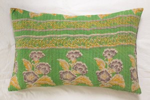 Housses de coussin Kantha Vintage, housse de coussin Patchwork Kantha indien bohème, 20x20 fait à la main Antique Kantha jeter oreiller - Product Image 6