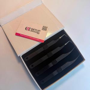 Pinzas para Pestañas Getup Brosons Impex con Recubrimiento de Polvo Negro Antiestático, Agarre Perfecto, Acero Inoxidable, Punta Suave, Herramienta de Precisión - Product Image 2