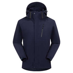 Veste universitaire tendance d'hiver pour homme, coupe-vent, imperméable, chaude, fermeture éclair sur le devant, capuche, veste en jean décontractée pour les sports de plein air - Product Image 6