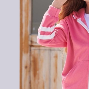 Sweat à capuche en coton à rayures de couleur rose doux avec couleurs personnalisées et broderie au meilleur prix Sweat à capuche Offre Spéciale pour unisexe - Product Image 2