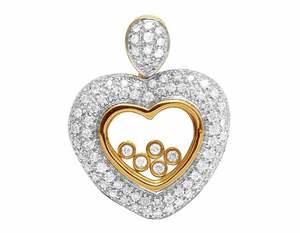 Pendentif en moissanite à cœur ouvert glacé de luxe, plaqué or bicolore, VVS1, bijoux hip-hop - Product Image 6