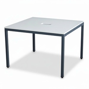 โต๊ะทำงานแบบคลัสเตอร์ขาเหล็ก UConcept รุ่นร่วมสมัย ขนาด 120x120 ซม. สำหรับ 2 คน พร้อมเมลามีนลายไม้ HBUC013 - Product Image 1