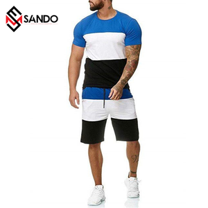 Conjunto de camiseta estampada para hombre, ropa de dos piezas con logotipo personalizado, 100% algodón, informal, OEM, gran oferta - Product Image 3