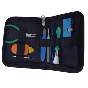Watch <b>Battery</b> Changing Kit (8 Pcs) in Leather <b>Case</b> Watch Making Tools - Product Image 1