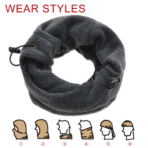 Cheapest Winter Thermal Polar Fleece Balaclava Hood Ski Bike Windproof 6 in 1 <b>Mask</b> Fleece Hood - Product Image 5