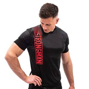T-shirt Homme Slim Fit Grip Barbell Strongman avec Impression en Relief Caoutchouc, Tissu Tricoté en Coton pour Haltérophilie et Fitness - Product Image 4