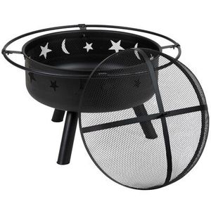 Foyer de ferme rustique en plein air en fonte avec bol profond patio jardin arrière-cour chauffage confortable soirée rassemblements - Product Image 5