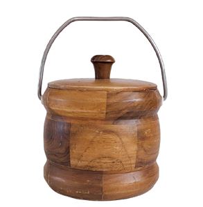 Wood Ice <b>Bucket</b> with Steel Handle and Lid Fabulous Design Wood Ice <b>Bucket</b> Handicraft Wholesale - Product Image 1