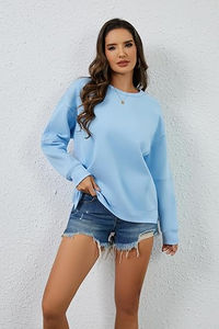 Sudadera de gran tamaño, Jersey informal de cuello redondo, Tops, camisas de manga larga, ropa de moda de otoño 2025 para mujer, diseño personalizado - Product Image 3