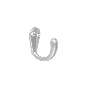 12 Single <b>coat</b> <b>hook</b>, matte <b>chrome</b>, HERMEX - Product Image 1