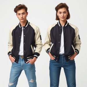 Veste universitaire pour jeunes avec manches en cuir véritable, look universitaire, écusson de broderie personnalisé, fabricant OEM Pakistan, toutes tailles - Product Image 5