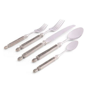 ชุดช้อนส้อมมีดสแตนเลสสีเงินพร้อมกระจกชุดเครื่องใช้บนโต๊ะอาหารดีไซน์มาตรฐานเหมาะสำหรับใช้ในร้านอาหาร - Product Image 5