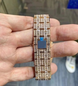 นาฬิกาประดับเพชรแบบเต็มเรือนนาฬิกาข้อมือประดับเพชรทรงบาแกตต์นาฬิกาเครื่องประดับฮิปฮอปนาฬิกาหรูหราแบรนด์พรีเมี่ยม - Product Image 4