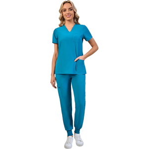 Confort Fit vente en gros Scrubs uniformes ensembles coton Polyester survêtement pantalon médecins infirmières hôpital médical gommage costumes - Product Image 1
