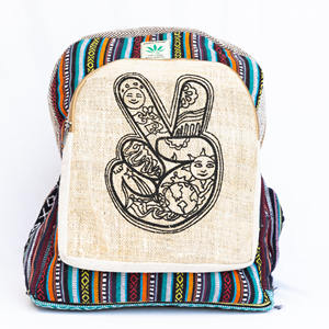 กระเป๋าเป้สะพายหลังทำจากป่านหิมาลัยแท้ ดีไซน์แฮนด์เมดไม่เหมือนใคร ปิดด้วยซิป นุ่ม เบา ทนทาน ผลิตอย่างมีจริยธรรม ความจุ 16 ลิตร - Product Image 5