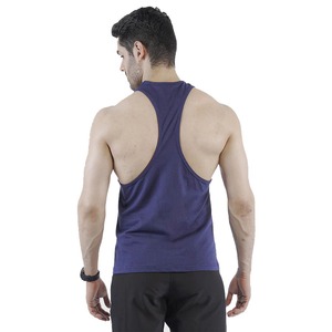 Camiseta sin mangas de entrenamiento de algodón 100% informal para hombre, camiseta de gimnasio de estiramiento activo, venta al por mayor de verano, tejido de punto con espalda de corredor personalizable - Product Image 3