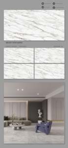 Carreaux en porcelaine Satvario polis 60x120cm Finition brillante 24x48 pouces Carreaux en porcelaine polis Satvario Utilisation murale et au sol - Product Image 4