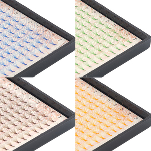 Extensiones de pestañas de fibra PBT coreanas ventiladores prefabricados Mega volumen CC para bandeja de pestañas 28 filas entrega rápida precio de fábrica al por mayor OEM - Product Image 4