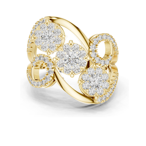 Anillo de Diamantes de Laboratorio de 1.298 CT para Mujer, Claridad VVS-VS, Diamante CVD, Oro de 18KT, 14KT, 10KT y Plata 925, Oro Rosa, Amarillo, Blanco - Product Image 2