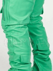 Pantalon pour homme en cuir véritable 100% taille mi-haute avec logo personnalisé, imperméable, respirant, léger, marque privée, fabriqué au Pakistan - Product Image 5