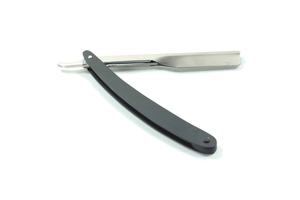 Maquinilla de afeitar de garganta de corte recto con mango negro reutilizable certificado CE, cuchillas de un solo filo, instrumentos de cuidado de belleza para cuchilla - Product Image 6