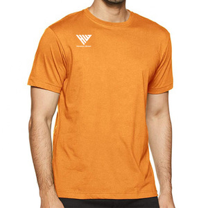 T-shirts pour hommes de haute qualité 100% coton décontractés col rond manches courtes couleur unie streetwear coupe ajustée - Product Image 1