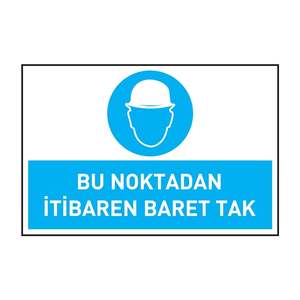 De ahora en adelante, usa un casco de seguridad: pegatina de vinilo para regalos promocionales - Product Image 1