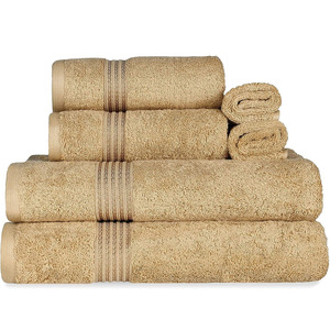 Couleur personnalisée Ensembles de serviettes Dobby Weave personnalisés avec marque privée disponible au Pakistan sur le prix de gros - Product Image 4