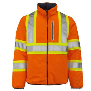 Chaquetas Impermeables de Alta Visibilidad Color Naranja, Cortavientos, Chaquetas de Seguridad con Cinta Reflectante, Ropa de Trabajo, Chaquetas Reflectantes - Product Image 5