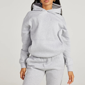 Conjunto de chándal ligero y transpirable para mujer, fabricante de ropa, sudadera con capucha personalizada, Sudadera con capucha para mujer hecha a medida - Product Image 2