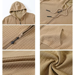 Sudaderas con capucha de alta calidad para hombre en blanco 410Gsm Full Zip up Hoody para hombre Basics Cotton Blended Custom Logo Sudaderas con capucha y sudaderas para hombre - Product Image 3