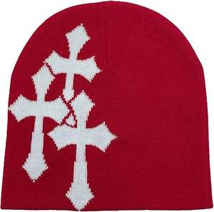 Nuevo estilo de moda Otoño Invierno cálido Beanie sombreros bordado algodón gorras hombres mujeres de punto Hip Hop sombreros - Product Image 1