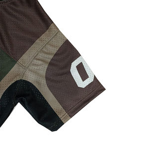 Maillots de football vintage américains sur mesure, tricotés en maille oversize, col en V, coupe courte et ample, pour hommes - Product Image 4