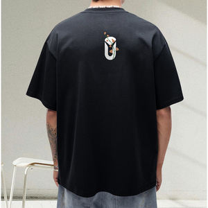 Camiseta Oem de gran tamaño Valley, camiseta transpirable de algodón pesado, Camiseta deportiva ajustada para hombre en blanco Vintage personalizada para hombre - Product Image 2