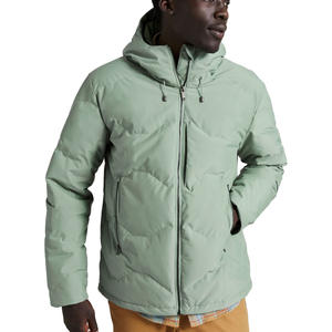 2024 veste matelassée imperméable de style High Street pour hommes sur mesure avec bombardier d'hiver à bulles et motif de lettres - Product Image 1