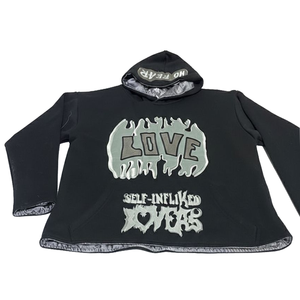 Sweat à capuche personnalisé pour homme en molleton 100 % coton, broderie logo vieillie, poche doublée, 320g, respirant - Product Image 1