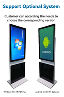 Soporte de suelo para tableta interactiva Android, pantalla táctil giratoria, pantalla LCD HD, señalización de vídeo Digital, quiosco de pantalla publicitaria